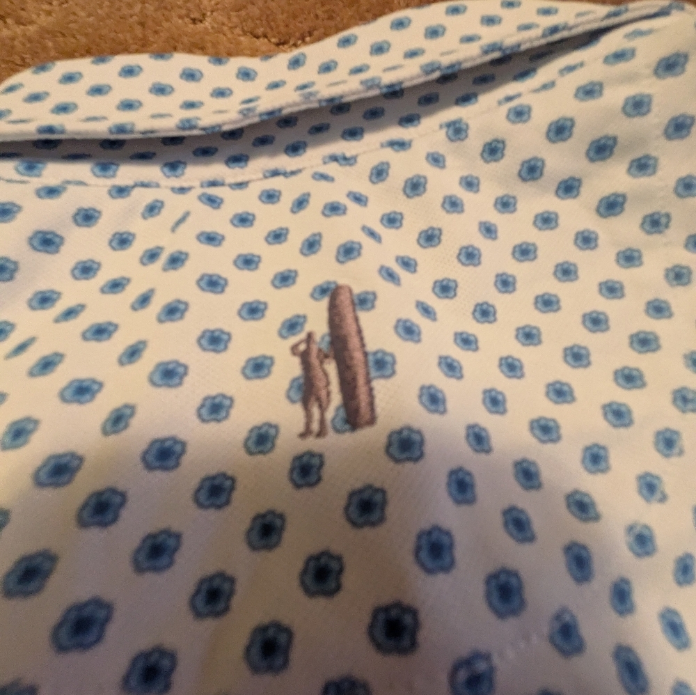 Johnnie O Golf Polo 1899 Blue Flowers Size M - Picture 8 of 8